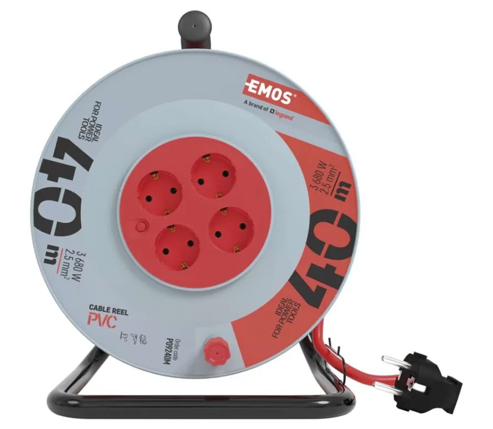 Prelungitor cu tambur 40m 1-16A EMOS P09240M photo 0