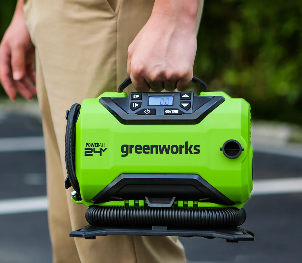 Compresor auto cu acumulator (fără bat) Greenworks G24IN 11bar 40l/min photo 0