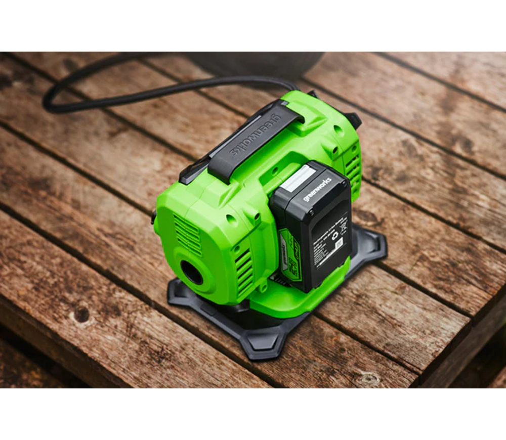 Compresor auto cu acumulator (fără bat) Greenworks G24IN 11bar 40l/min photo 5