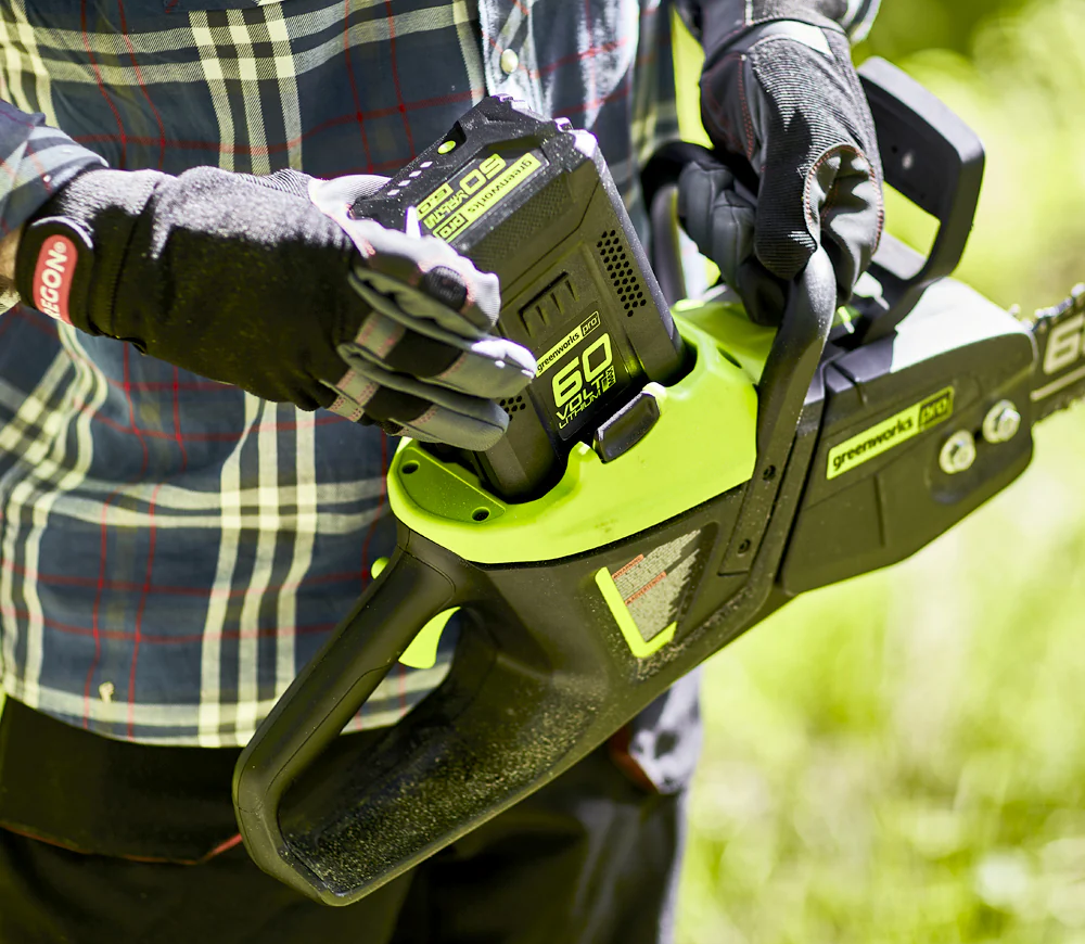 Fierăstrău cu lanț cu acumulator (fără bat) Greenworks GD60CS40 400mm 60V photo 2