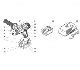 Шуруповерт аккумуляторный CROWN CT21075HMX-4 BMC 20В 2Ач photo 6