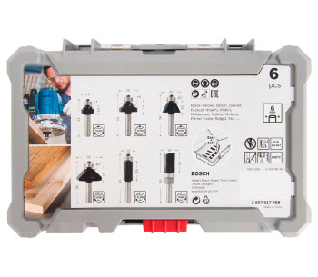 Set 6 freze pe lemn Bosch 2607017468 Ø6 mm photo 1
