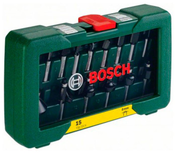 Set 15 freze pe lemn Bosch 2607019469 Ø8 mm photo 0
