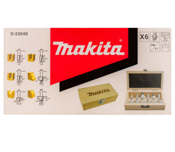 Set 6 freze pe lemn Makita D-53540 Ø8 mm photo 3