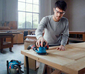 Mașină de șlefuit excentrică fără fir (fără bat) BOSCH GEX 185-LI 125mm 18V photo 0
