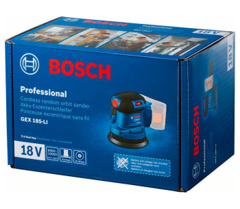 Mașină de șlefuit excentrică fără fir (fără bat) BOSCH GEX 185-LI 125mm 18V photo 6