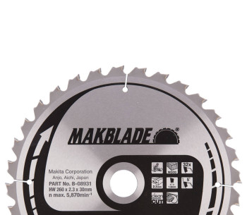 Disc pentru fierastrau electric MAKITA B-08931 260mm 32T photo 0