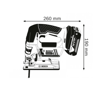Fierăstrău pendular cu acumulator BOSCH GST 18 V-LI 18V 4Ah photo 4