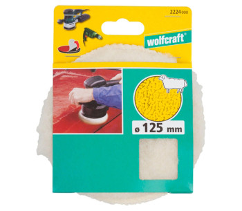 Calotă de lustruit din fibră de vată de miel  Wolfcraft 2224000 125mm photo 1