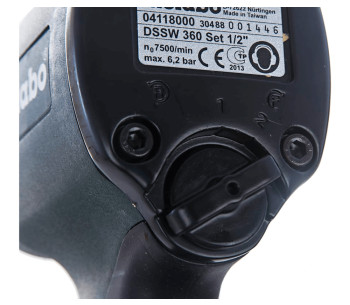 Mașină de înșurubat cu impact pneumatică METABO DSSW 360 SET 1/2" 360Nm 7500rot/min photo 3