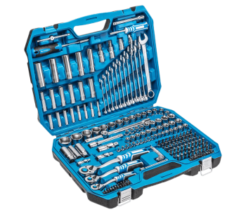 product Set chei combinate, duze tubulare și biți HOEGERT HT1R444 222unit. 4-32mm 1/2-1/4-3/8"