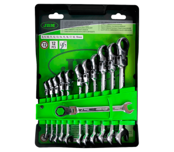 product Set 12 chei combinate cu clichet și articulație JBM 51318 8x19mm