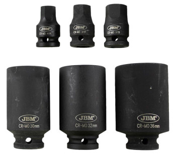 Set 6 duze tubulare de impact JBM 52337 14-36mm photo 0