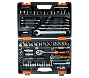 product Set chei combinate, duze tubulare și biți VIHRI 73676 82unit. 4-32mm 1/2-1/4"