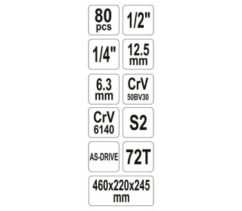 Set scule manuale YATO YT38951 80unit. photo 7