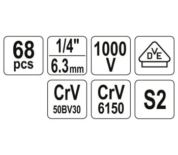 Set scule manuale YATO YT39009 68unit. photo 3