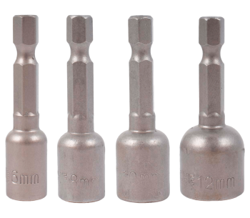 product Set 4 biți cu cap tubular HOTECHE 251028 6/8/10/12 mm