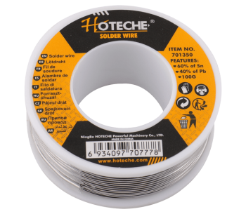 product Sârmă pentru sudură cu flux HOTECHE 701350 Staniu/Plumb 1mm 100g