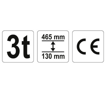 Cric hidraulic tip crocodil YATO YT17211 130-465 mm 3T photo 4