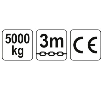 Macara manuală cu lanț YATO YT58955 5000kg 3m photo 0