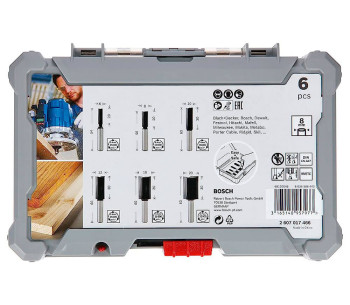 Set 6 freze pe lemn BOSCH 2607017466 Ø8 mm photo 1