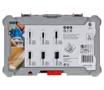 Set 6 freze pe lemn BOSCH 2607017467 Ø1/4" photo 1