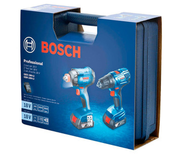 Mașină de înșurubat cu acumulator BOSCH GDX 180-Li + GSR 1802-Li (6019G5222) 18V 1.5Ah photo 8