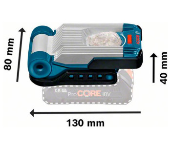 Lanternă construcții cu acumulator (fără baterii) BOSCH GLI VariLED 420lm 14.4/18V photo 0
