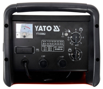 Încărcător acumulator auto + dispozitiv pornire YATO YT83062 540A 12-24V photo 0