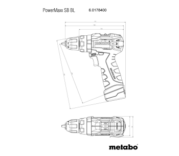Шуруповерт аккумуляторный METABO PowerMaxx SB BL (601784500) 12В 2Ач photo 3