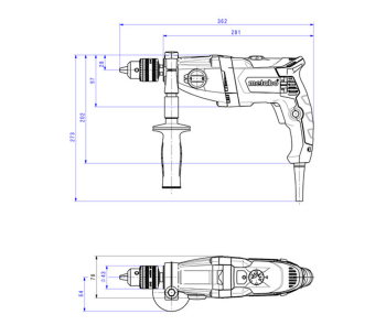 Mașină de găurit METABO BE 850-2  850w photo 7