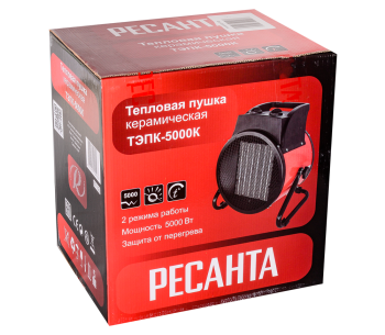 Aeroterma RESANTA ТЭПК-5000K 5kw photo 6