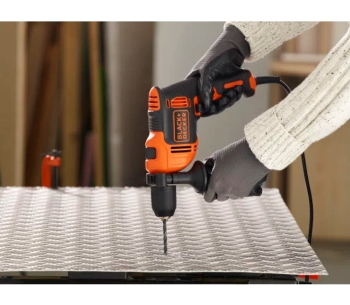 Mașină de găurit cu percuție BLACK&DECKER BEH710K 750w photo 1