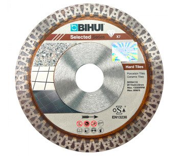 product Disc de tăiat cu diamant BIHUI DCDA115 115mm turbo Cermică/Marmura/Granit