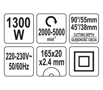 Fierăstrău circular cu picaj YATO YT82168 1300w 165mm photo 2