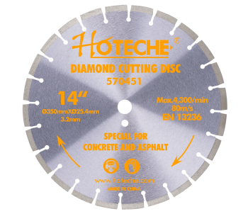 product Disc de tăiat cu diamant HOTECHE 570451 350mm Segmentat Piatră