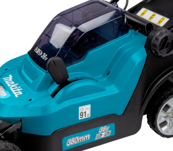 Mașină de tuns gazonul cu acumulator MAKITA DLM382CM2 380mm 2x18V 4Ah photo 3