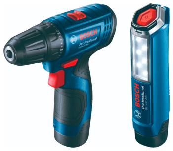 product Set mașină de înșurubat cu acumulator cu lanternă BOSCH  GSR 120 LI + GLI 12V-300 12V 2Ah