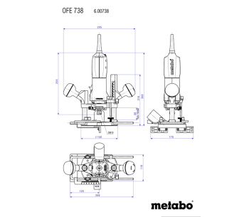 Mașină de frezat METABO OFE 738 710w photo 3