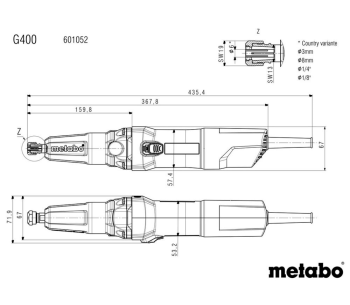 Polizor drept METABO G 400 380w photo 0