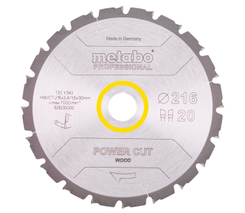 product Disc pentru fierastrau electric METABO Power CUT 216x30 Z20 WZ 5 216mm 2.4mm