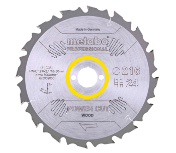 product Disc pentru fierastrau electric METABO Power CUT 216x30 Z24 WZ 5 216mm 2.4mm