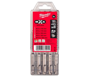 Set de burghie pe beton MILWAUKEE SDS Plus Perfect Match MX4 5-18mm x 160-250mm photo 0