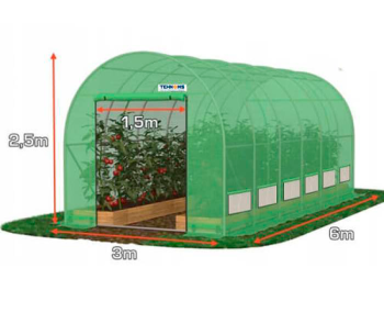 product Seră arcuită TEHNO-MS 6x3x2.5 m 18m² Verde
