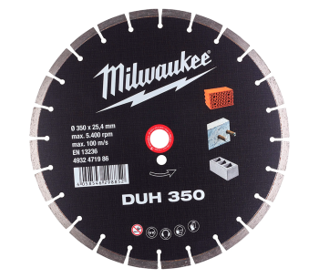 product Disc de tăiat cu diamant MILWAUKEE HUDD350 MPP 350mm Segmentat Beton/Cărămidă
