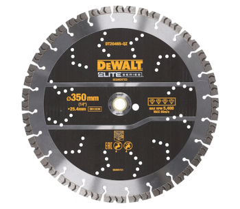 product Disc de tăiat cu diamant DEWALT DT20465 350mm Segmentat Beton