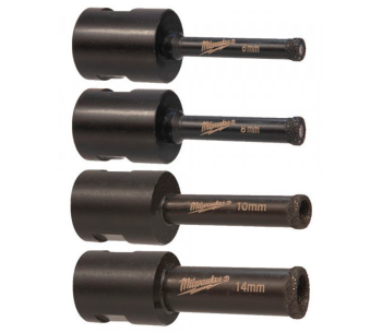 Set de carote diamantate și burghie MILWAUKEE DIAMOND MULTIMATERIAL 8 4-14мм photo 0