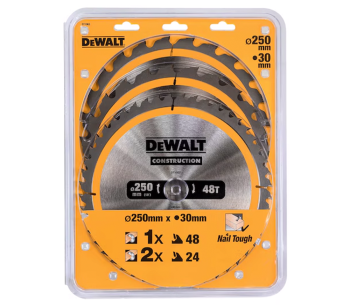 Set de discuri 3 buc. DEWALT DT1963 250mm 1.7mm photo 0