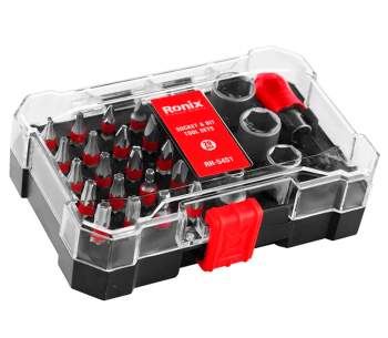product Set 29 biți și duze RONIX RH-5451 SL/PH/PZ/Hex/Torx 25/65mm