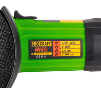 Polizor unghiular ProCraft PW1100 1100w 125mm photo 4